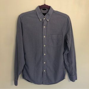 J.CREW Slim Men’s Blue/White Plaid Long Sleeve Casual Button Down Shirt S